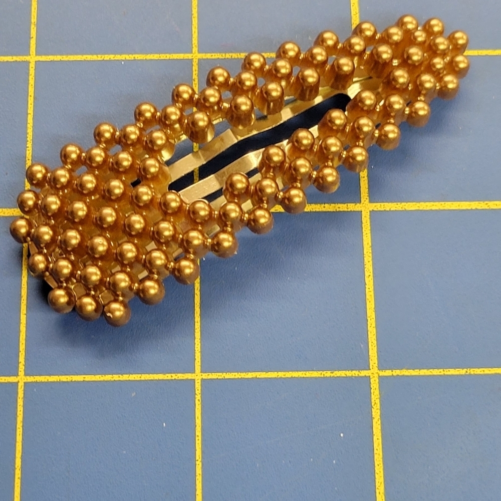 Pearl Faux Clip Barette 3" Single